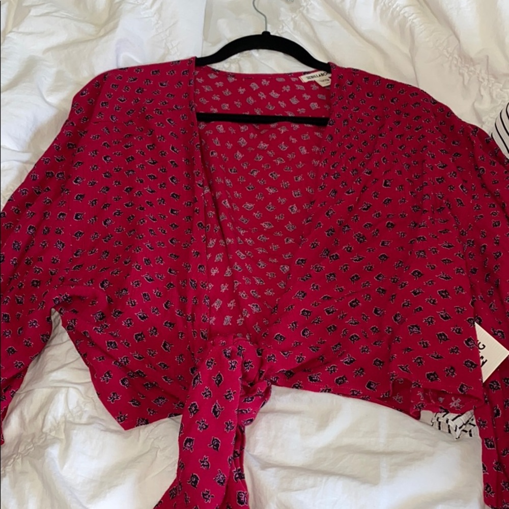 Billabong Tie Front Crop Top